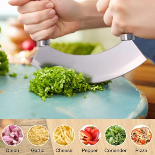5.4 Inch Stainless Steel Mezzaluna Knife
