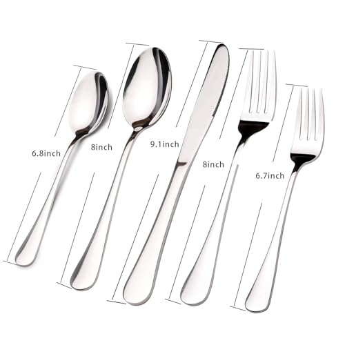 Silverware Set for 8 with Serving Utensils (45 Count)