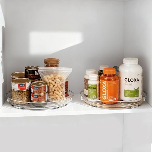 2 Pack Lazy Susan Turntable Organizer for Cabinet (2 Count)
