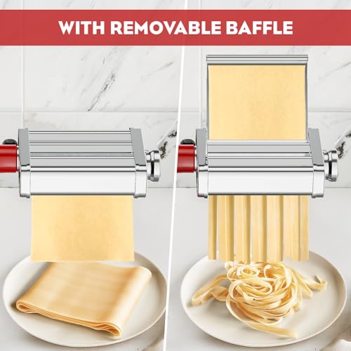3-in-1 Pasta Attachment for KitchenAid Stand Mixer, Stainless Steel