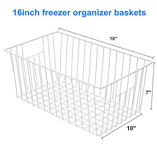 16inch Freezer Wire Storage Organizer Baskets (3 Count)