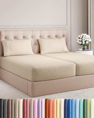 Split King Size 5 Piece Sheet Set