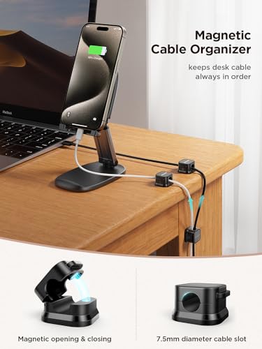 12 Pack Magnetic Cable Clip Cord Organizer Adhesive Wire Management (12 Count)