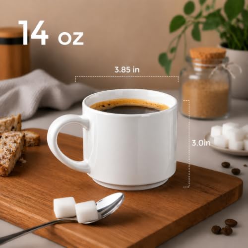 14 OZ Coffee Mugs Set of 6 (6 Count)