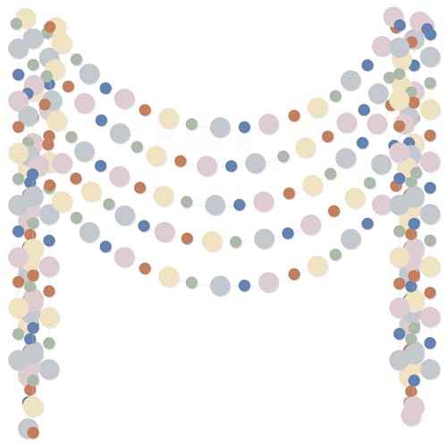 5 Pieces Circle Garland Banner Hanging (5 Foot)