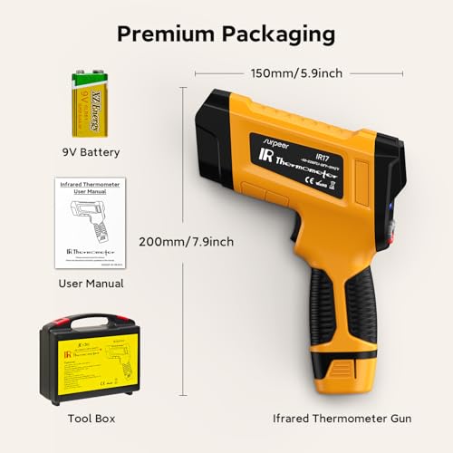 Infrared Thermometer Temperature Gun 3992°F 50
