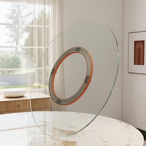 31.5" Lazy Susan for Table Top Tempered Glass Rotating Serving Tray for Dining Table