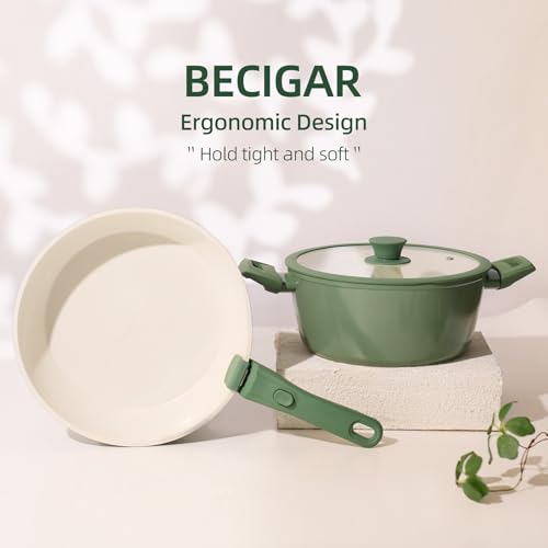 23pcs Ceramic Pots and Pans Set