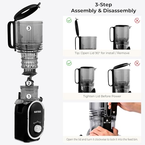 Juicer Machines with 5.3" Extra Wide Chute