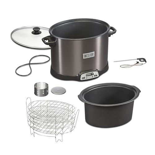 2-in-1 Indoor Electric Smoker & 10 Quart Programmable Slow Cooker
