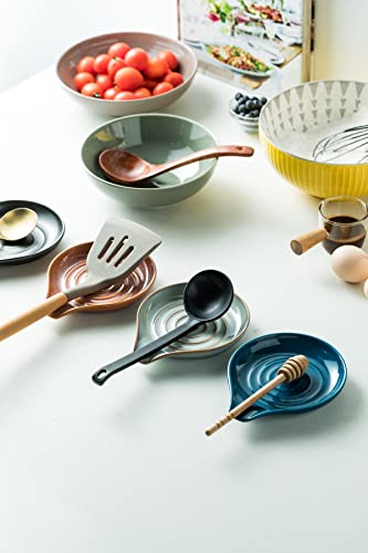 Spoon Holder Ceramic Spoon Rest for Kitchen Counter Farmhouse Cooking