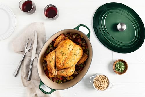 Enameled Cast Iron Oval Dutch Oven