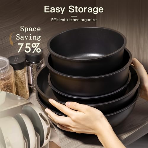 21 Pcs Pots and Pans Set Non Stick