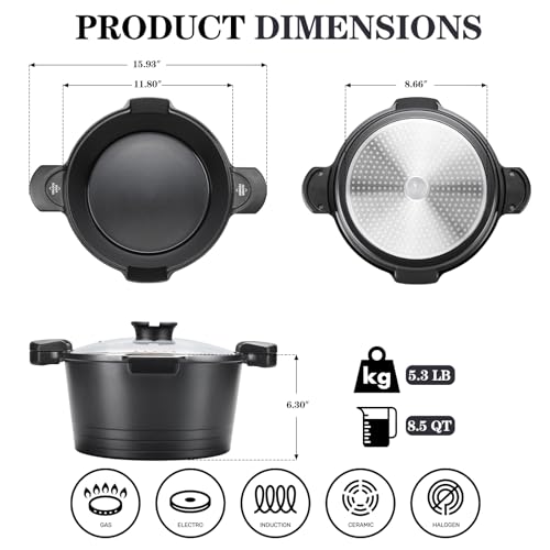 8.5qt Pasta Pot with Strainer Lid