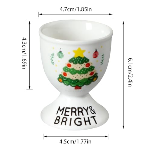 Christmas Ceramic Egg Cups (2 Count)
