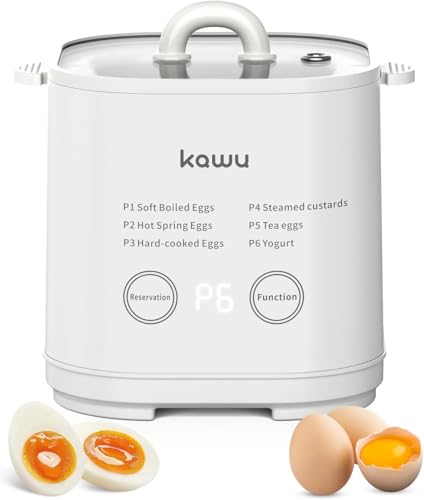 Egg Cooker, 6-in-1 Electric Egg Boiler for Hard Boiled Eggs