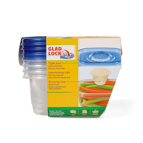 GladWare To Go Medium Rectangle Snack Containers (4 Count)