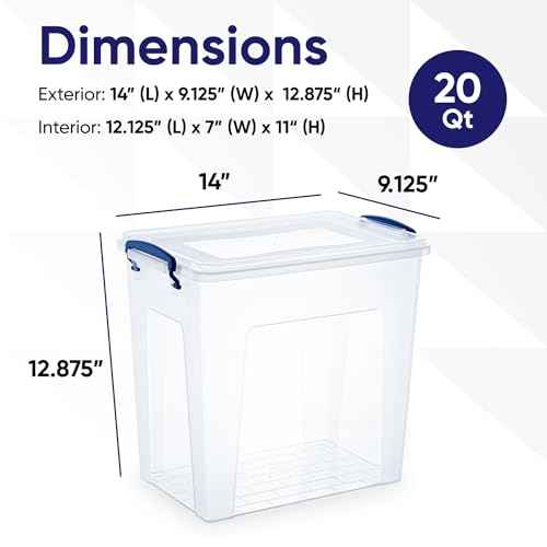 14.7 Quart Clear Plastic Storage Boxes with Lids (10 Count)