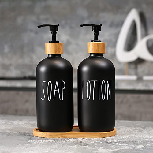 Black Soap Dispenser Bathroom Set