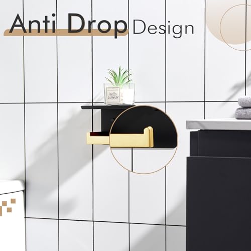 Toilet Paper Holders with Shelf Bathroom Toilet Paper Roll Holder Wall Mounted T