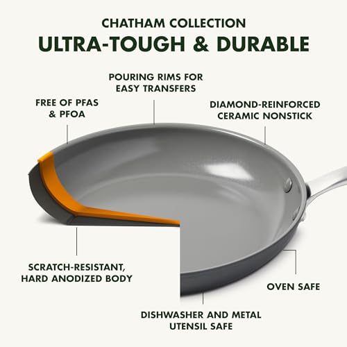 Chatham Hard Anodized Healthy Ceramic Nonstick 10 Piece Cookware Pots and Pans Set