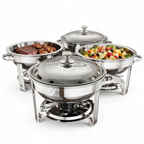 Chafing Dishes for Buffet (4 Count (5QT each))