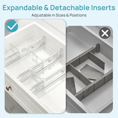 2.36" Drawer Dividers with Expandable Inserts (6 Count)
