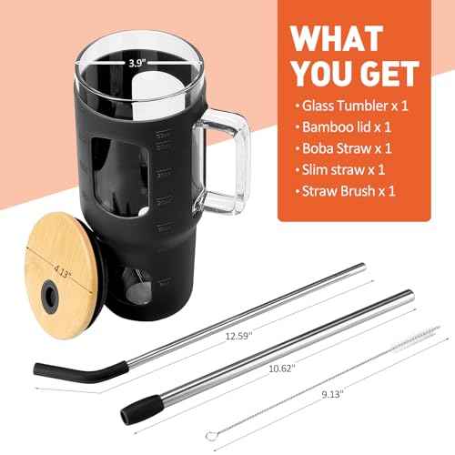 Glass Tumbler with Lid
