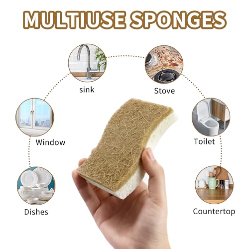 12 Pack Natural Kitchen Sponges (12 Count)