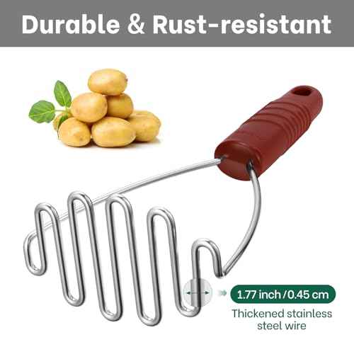 Ergonomic Soft Grip Stainless Steel Potato Masher