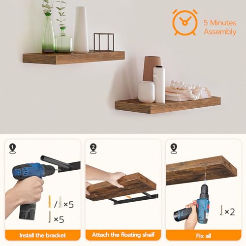 Floating Shelves for Wall (2 Count)