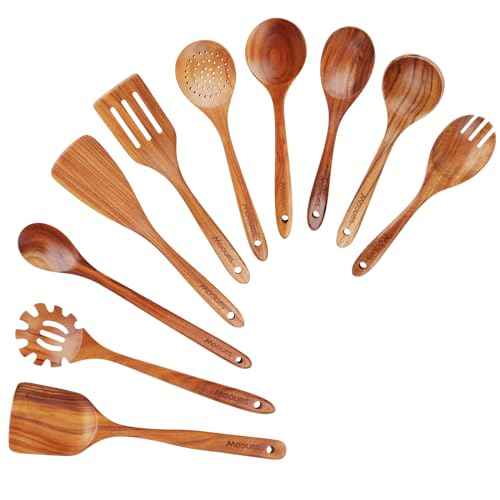 Wooden Spoons for Cooking (10 Count)