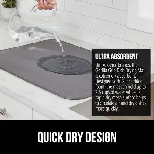 Ultra Absorbent Microfiber Dish Drying Mat (2 Count)