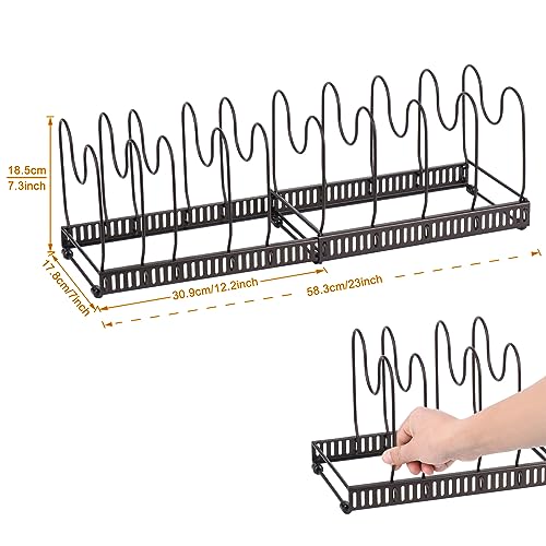 Pots and Pans Organizer Rack for Cabinet and Countertop
