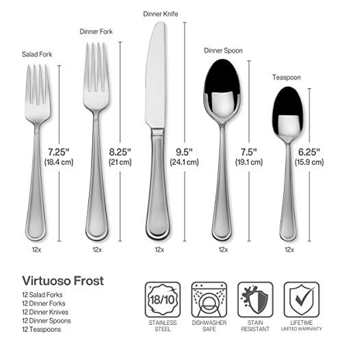 Virtuoso Frost Flatware Service for 12
