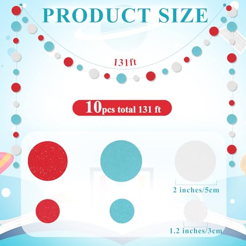 10 Pieces Circle Garland Banner Hanging (10 Count)