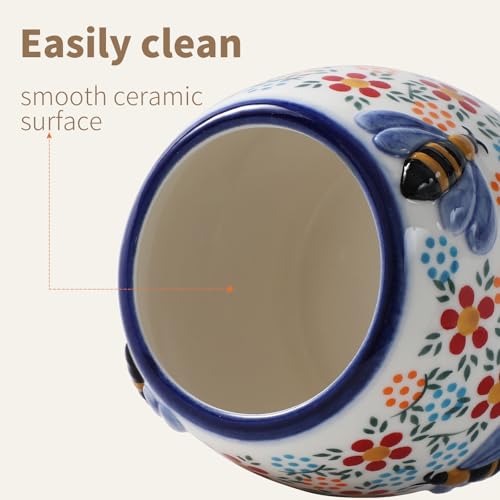 10oz Spring Delight Handmade Ceramic Honey Jar (10 Fl Oz)