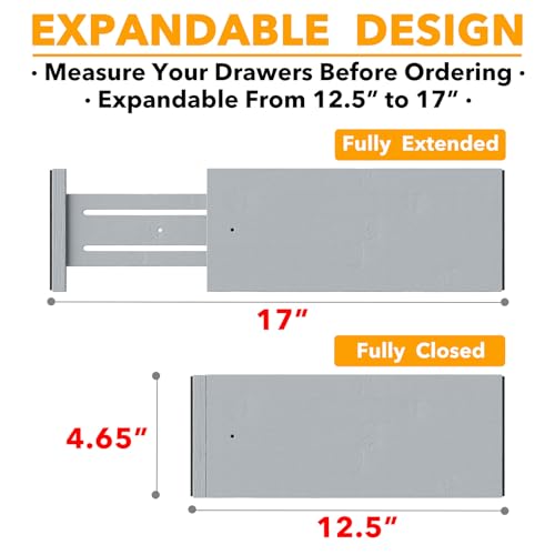 Bamboo Dresser Drawer Dividers 6 Pack (6 Count)