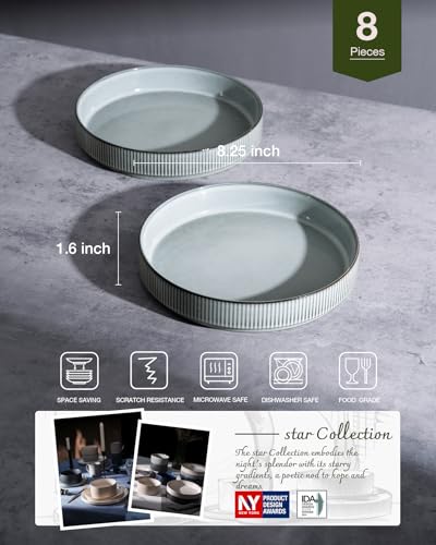 Star 8.25" Pasta Bowls Set of 8 (8 Count)