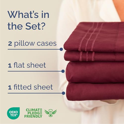 Queen Size 4 Piece Sheet Set (4 Count)