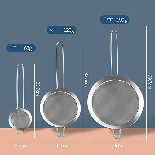 304 Stainless Steel 5.51 inch Fine Mesh Strainers for Kitchen