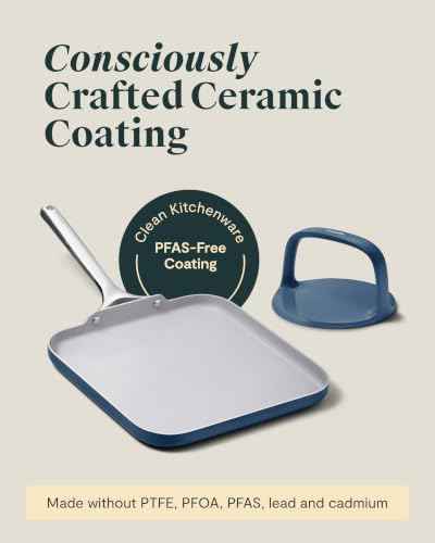 11" Non Stick Square Griddle Pan and 6" Grill Press Duo (2 Count)