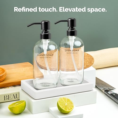 Glass Soap Dispenser Set (2 Count)