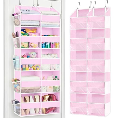 Pink Over The Door Organizer 5 Tiers