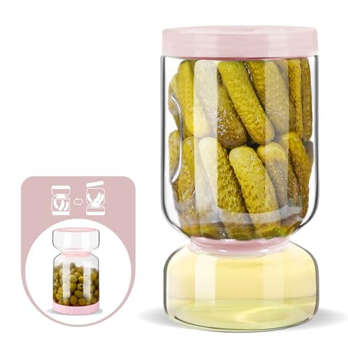 Pickle Jar with Strainer Flip