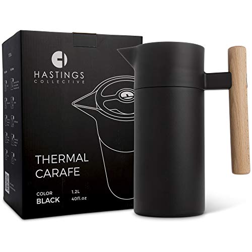 Thermal Coffee Carafe 40 Oz Insulated with Tea Infuser