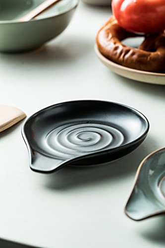 Spoon Rest Porcelain Drip Tray for Multiple Utensils