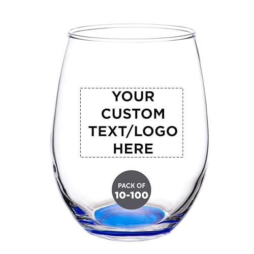 Custom Stemless Wine Glasses in Bulk by ARC Perfection (100 Count)