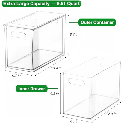 Clear Stackable Storage Drawers