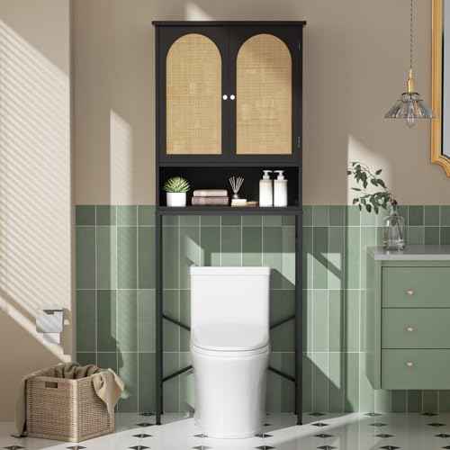 Rattan Toilet Storage Cabinet